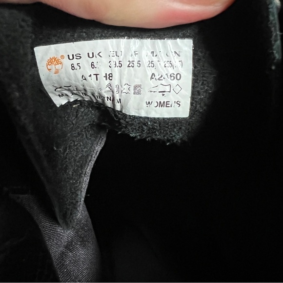 Timberland Women's 6" Premium Boot, Black Suede size 8.5 - Picture 7 of 8